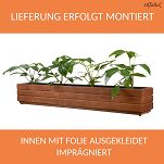 Blumentopf, Pflanzkasten aus Holz NUSS BRAUN 110DES1717NU 110 x 17 x 17 cm - 3