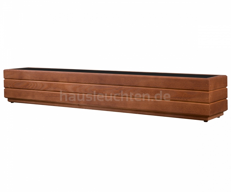 Blumentopf, Pflanzkasten aus Holz NUSS BRAUN 110DES1717NU 110 x 17 x 17 cm