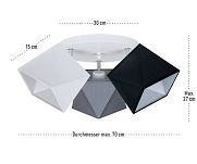 Deckenstrahler Deckenlampe WEGRSC-PR3030WE Weiß Grau Schwarz - 2