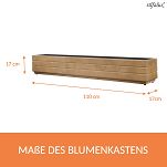 Blumentopf, Pflanzkasten aus Holz EICHE 110DES1717EI 110 x 17 x 17 cm - 2