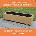 Hochbeet 115x40x30H cm Eiche AB115KAN4030EI Blumenkasten aus Holz Pflanzkübel Pflanzkasten 115KAN4030EI - 4