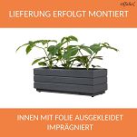 Blumentopf, Pflanzkasten aus Holz ANTHRAZIT GRAU 50DES1717AN 50 x 17 x 17 cm - 3