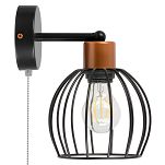 Schwarze Wandlampe mit Zugschalter aus Metall SHWAND-KU-OST1010MO Wandleuchte - 2