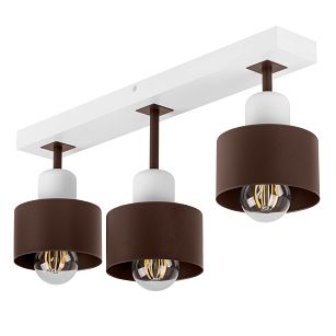 Braune Deckenlampe aus Holz BR50x7WE Deckenleuchte 3-flammig