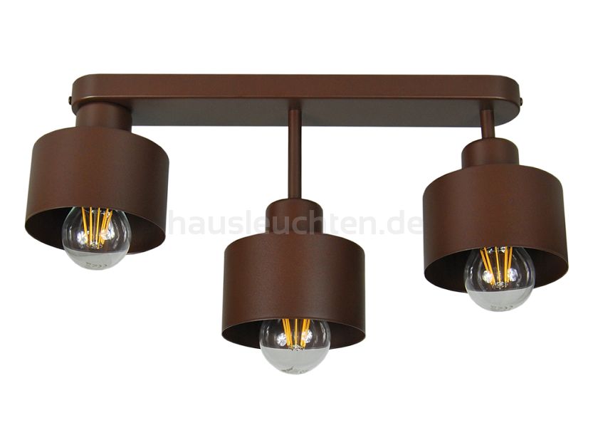 Braune Deckenlampe OST4006BR Deckenleuchte 3-flammig
