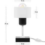 Weiße Tischlampe aus Holz TI-WE10x10SC Tischleuchte - 4