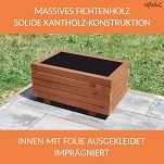 Pflanzkasten NUSS Pflanzkübel aus Holz AB60KAN4030NU 60 x 40 x 30 cm 60KAN4030NU - 4