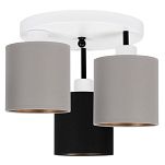 Weiße Deckenlampe mit drei Lampenschirme grau/schwarz CL-3030WE-GRSCGR Deckenleuchte - 3