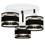 Weiße Deckenlampe mit drei Lampenschirme schwarz TI-3030WE-SCSCSC Deckenleuchte - 3