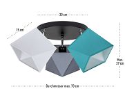 Deckenstrahler Deckenlampe WEGRTU-PR3030SC Weiß  Grau Türkis - 2