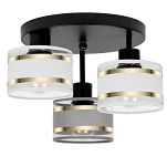 Schwarze Deckenlampe mit drei Lampenschirme weiß/grau TI-3030SC-WEGRWE Deckenleuchte - 3