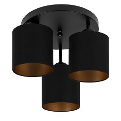 Schwarze Deckenlampe mit drei Lampenschirme schwarz CL-3030SC-SCSCSC Deckenleuchte