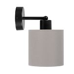 Schwarze Wandlampe mit grauem Lampenschirm WAND-CL-1010SC-GR Wandleuchte - 2