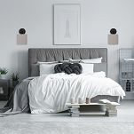 Schwarze Wandlampe mit grauem Lampenschirm WAND-CL-1010SC-GR Wandleuchte - 3