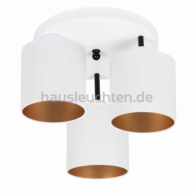 Weiße Deckenlampe mit drei Lampenschirme weiß CL-3030WE-WEWEWE Deckenleuchte