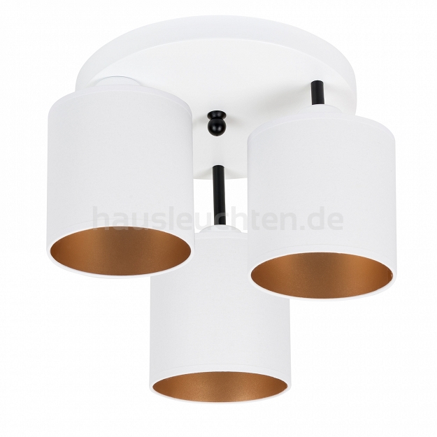 Weiße Deckenlampe mit drei Lampenschirme weiß CL-3030WE-WEWEWE Deckenleuchte