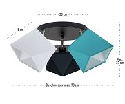 Deckenstrahler Deckenlampe WESCTU-PR3030SC Weiß Schwarz Türkis - 2