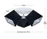 Deckenstrahler Deckenlampe SCSCSC-PR3030WE Schwarz - 2