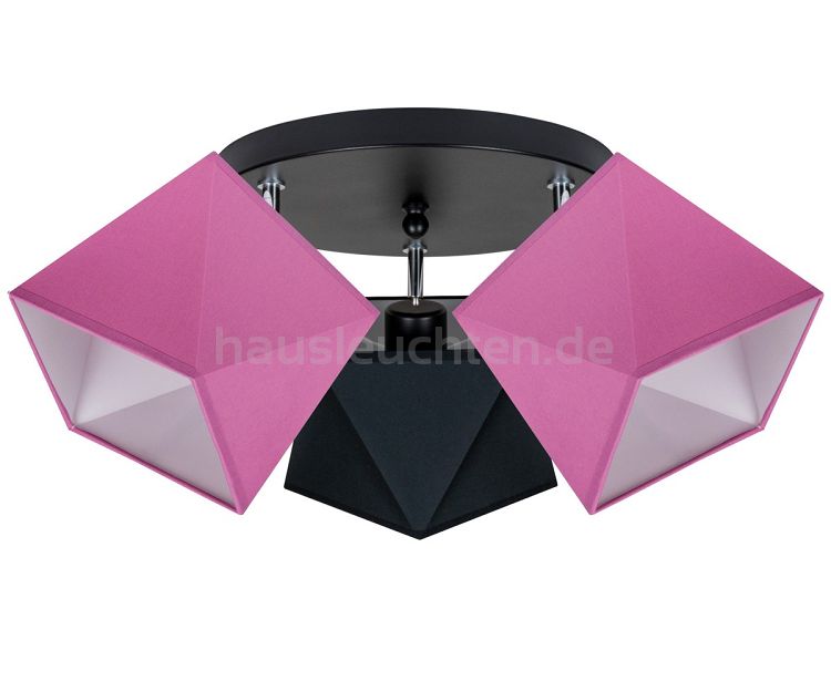 Deckenstrahler Deckenlampe ROSCRO-PR3030SC Rosa Schwarz Rosa