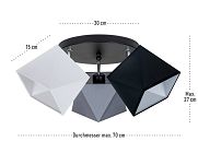 Deckenstrahler Deckenlampe WEGRSC-PR3030SC Weiß  Grau Schwarz - 2