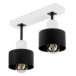Schwarze Deckenlampe aus Holz SC30x7WE Deckenleuchte 2-flammig