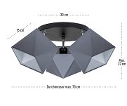 Deckenstrahler Deckenlampe GRGRGR-PR3030SC Grau - 2