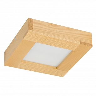 LED-Panel aus Holz Esche Deckenleuchte PLA2020-3K-ESCHE 18W Deckenlampe 20x20x5H cm