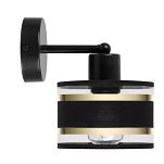 Schwarze Wandlampe mit schwarzem Lampenschirm WAND-TI-1010SC-SC Wandleuchte - 3