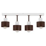 Braune Deckenlampe aus Holz BR60x7WE Deckenleuchte 4-flammig - 2