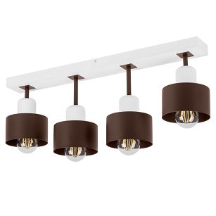 Braune Deckenlampe aus Holz BR60x7WE Deckenleuchte 4-flammig