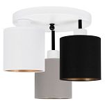 Weiße Deckenlampe mit drei Lampenschirme weiß/grau/schwarz CL-3030WE-WEGRSC Deckenleuchte - 3
