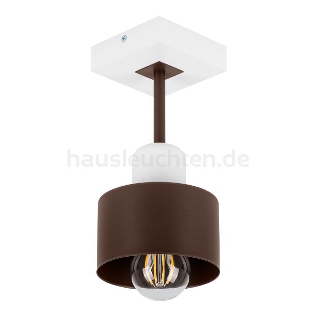 Braune Deckenlampe aus Holz BR10x10WE Deckenleuchte 1-flammig