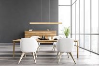 Dimmbare LED Hängeleuchte Eschenholz LED100KB-3K-ESCHE Pendelleuchte Höhenverstellbar Esstischlampe Hängelampe Pendellampe - 2