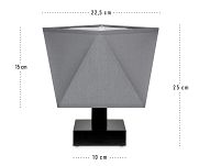 Tischlampe DIALN2GRD Nachttischleuchte Grau - 3