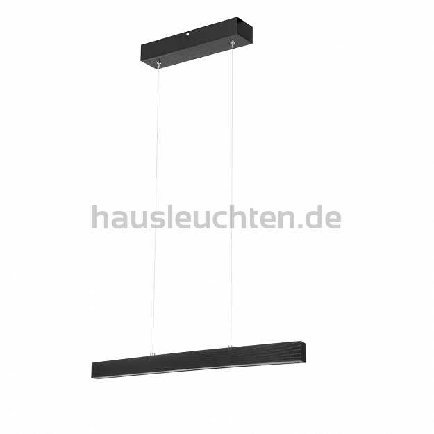 Dimmbare LED schwarze Hängeleuchte Eschenholz LED60KB-3K-SCHWARZ Pendelleuchte Höhenverstellbar Esstischlampe Hängelampe Pendellampe