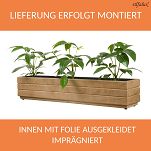 Blumentopf, Pflanzkasten aus Holz EICHE 90DES1717EI 90 x 17 x 17 cm - 3