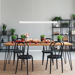 Dimmbare LED Hängeleuchte WI96LED-3K-WEIß Pendelleuchte Höhenverstellbar Esstischlampe Hängelampe Pendellampe - 2