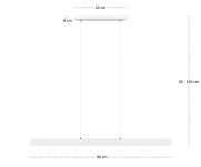 Dimmbare LED Hängeleuchte WI96LED-3K-WEIß Pendelleuchte Höhenverstellbar Esstischlampe Hängelampe Pendellampe - 7