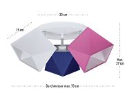 Deckenstrahler Deckenlampe WEBLRO-PR3030WE Weiß Blau Rosa - 2