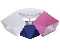 Deckenstrahler Deckenlampe WEBLRO-PR3030WE Weiß Blau Rosa