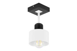 Weiße Deckenlampe aus Holz WE10x10SC Deckenleuchte 1-flammig
