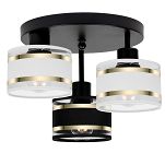 Schwarze Deckenlampe mit drei Lampenschirme weiß/schwarz TI-3030SC-WESCWE Deckenleuchte - 3