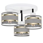 Weiße Deckenlampe mit drei Lampenschirme grau TI-3030WE-GRGRGR Deckenleuchte - 3