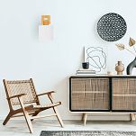 Weiße Wandlampe aus Holz CL-WAND-WE10x10BU-WE LED Wandleuchte - 2