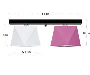 Deckenlampe DIA23WEROD Deckenleuchte Weiß Rosa - 3