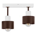 Braune Deckenlampe aus Holz BR30x7WE Deckenleuchte 2-flammig - 2