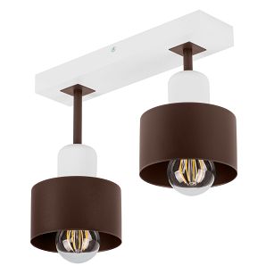 Braune Deckenlampe aus Holz BR30x7WE Deckenleuchte 2-flammig