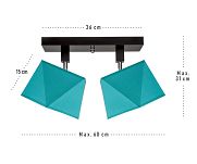 Deckenstrahler Deckenlampe DIA21TUTUDPR Deckenleuchte Türkis - 3