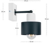 Anthrazite Wandlampe aus Holz WAND-AN10x10WE Wandleuchte - 4