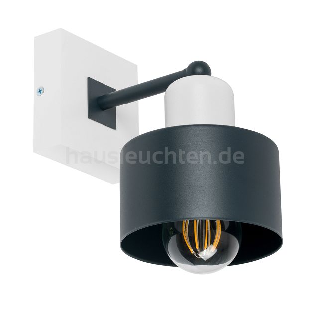 Anthrazite Wandlampe aus Holz WAND-AN10x10WE Wandleuchte